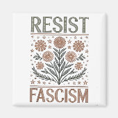 Verzet Fascisme Bloemig Transgender LGBTQ Anti-Tru Magneet (Voorkant)
