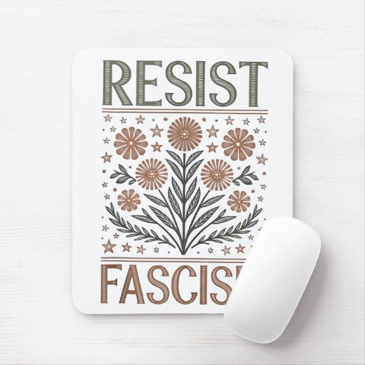 Verzet Fascisme Bloemisterij Transgender LGBTQ Ant Muismat (Met muis)