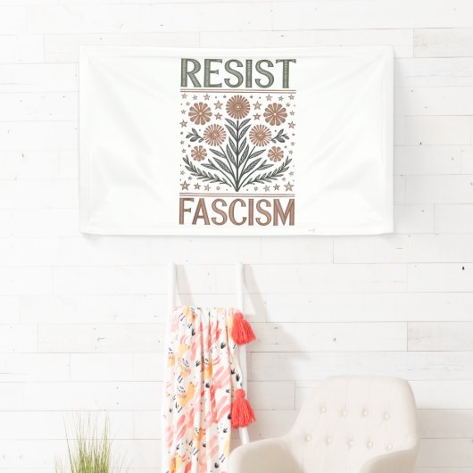 Verzet Fascisme Bloemisterij Transgender LGBTQ Ant Spandoek (Insitu)