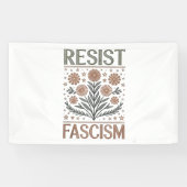 Verzet Fascisme Bloemisterij Transgender LGBTQ Ant Spandoek (Horizontaal)
