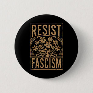 Verzet fascisme protest Trump anti-Trump 3 Ronde Button 5,7 Cm