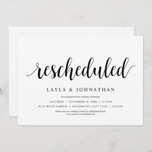 Verzet, Huwelijk wijzig datum Kaart (Voorkant / Achterkant)