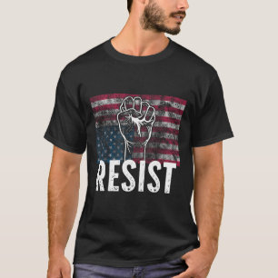 Verzet in Not Gebracht Omgekeerde Amerikaanse Vlag T-shirt