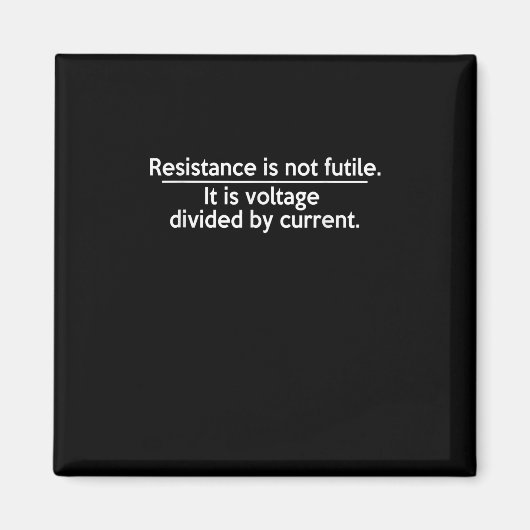 Verzet is geen nuttig middel - Ohms-wet - elektric Magneet (Voorkant)