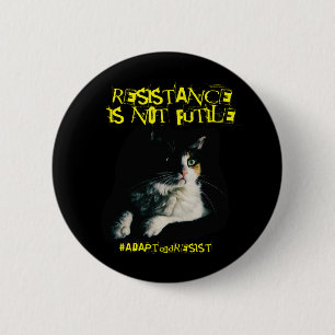 Verzet is niet nuttig! ronde button 5,7 cm