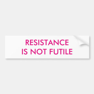  verzet is niet vergeefs bumpersticker