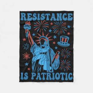 Verzet Is Patriottisch Statue Of Liberty 17 juli Fleece Deken