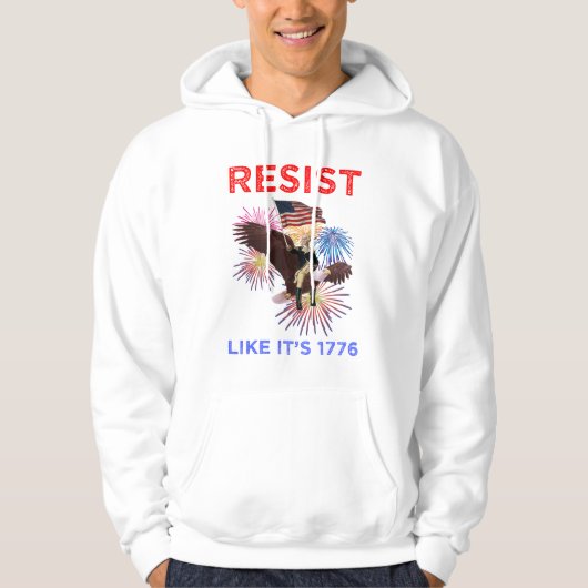 Verzet je alsof het 1776 is hoodie (Voorkant)