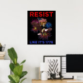 Verzet je alsof het 1776 is poster (Thuiskantoor)