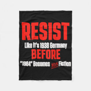 Verzet je alsof het 1938 is voordat Orwell's 1984 Fleece Deken