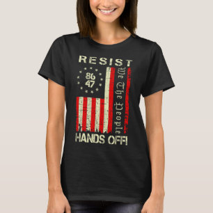 Verzet je, handen af van protest sociaalzekerheid t-shirt