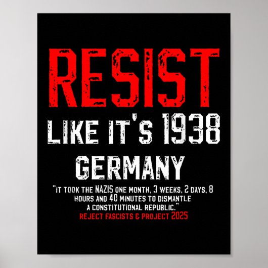 Verzet je, net als in 1938, tegen het fascistische poster (Voorkant)