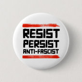 VERZET JE TEGEN ANTI-FASCIST RONDE BUTTON 5,7 CM (Voorkant)