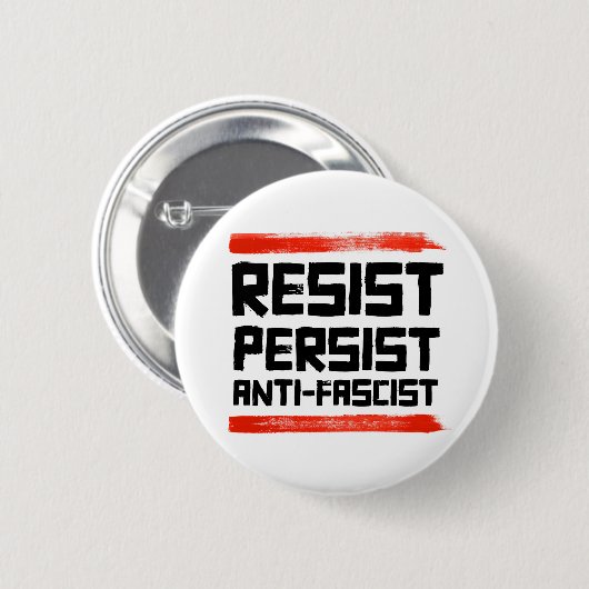 VERZET JE TEGEN ANTI-FASCIST RONDE BUTTON 5,7 CM (Voorkant /achterkant)