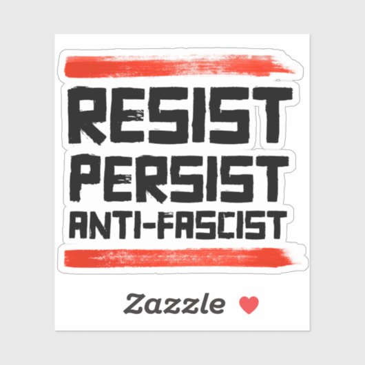 VERZET JE TEGEN ANTI-FASCIST STICKER (Vel)