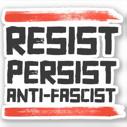 VERZET JE TEGEN ANTI-FASCIST STICKER (Voorkant)