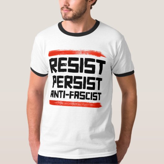 VERZET JE TEGEN ANTI-FASCIST T-SHIRT (Voorkant)