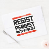 VERZET JE TEGEN ANTI-FASCIST VIERKANTE STICKER (Envelop)