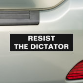 VERZET JE TEGEN DE DICTATOR BUMPERSTICKER (Op auto)