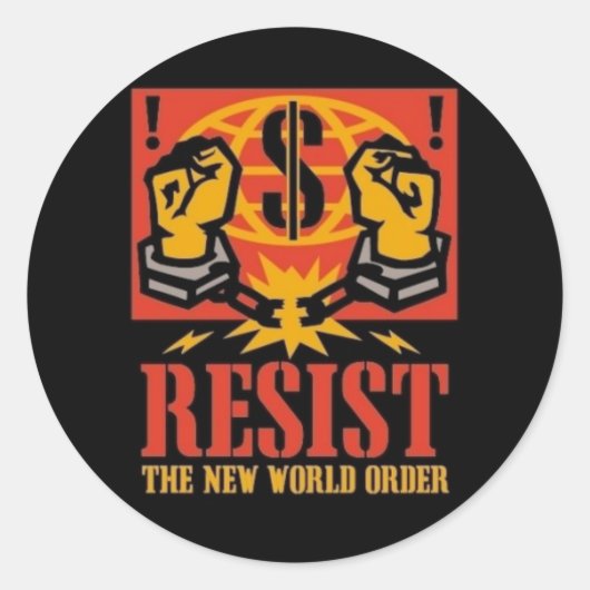Verzet je tegen de New World Order Sticker (Voorkant)