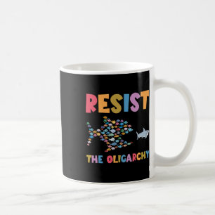 Verzet je tegen de oligarchie Funny Fish Anti Trum Koffiemok