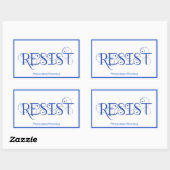 VERZET JE TEGEN DEMOCRATISCH RECHTHOEKIGE STICKER (Vel)