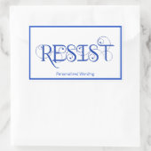 VERZET JE TEGEN DEMOCRATISCH RECHTHOEKIGE STICKER (Tas)