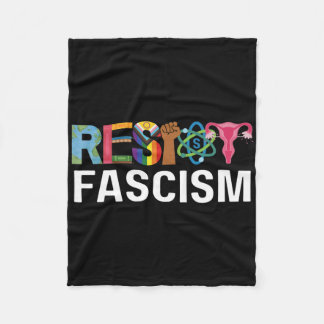 Verzet Je Tegen Fascisme Anti Racistisch Anti Trum Fleece Deken