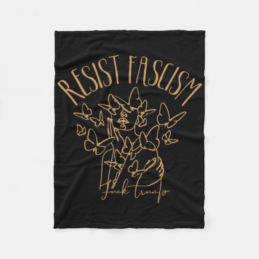 Verzet je tegen fascisme  fleece deken (Voorkant)