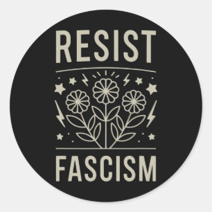 Verzet je tegen fascisme protest Trump anti Trump  Ronde Sticker