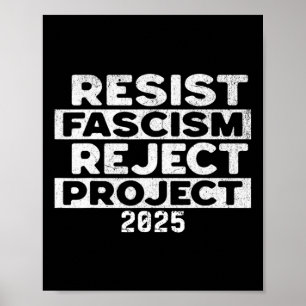 Verzet je tegen fascisme, verwerp Project 2025  Poster