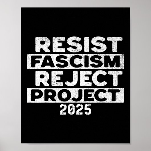 Verzet je tegen fascisme, verwerp Project 2025 Poster (Voorkant)