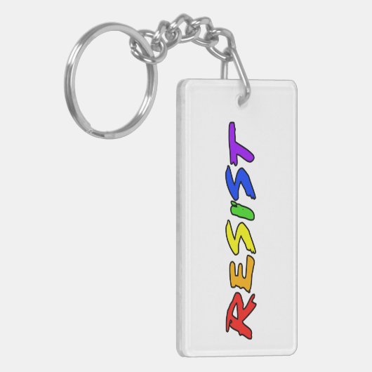 Verzet je tegen Pride! Sleutelhanger (Voorkant Links)
