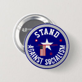 Verzet je tegen socialisme  ronde button 5,7 cm