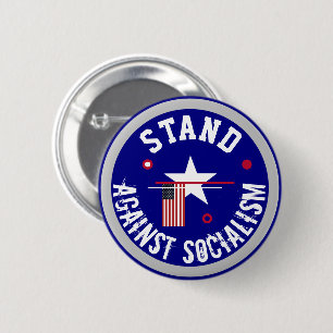 Verzet je tegen socialisme ronde button 5,7 cm