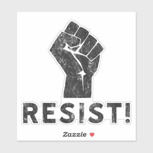 Verzet je! vuist sticker (Vel)
