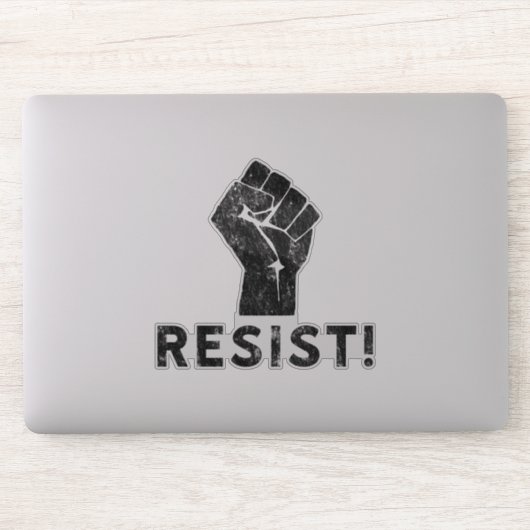 Verzet je! vuist sticker (Computer)