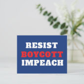 Verzet Jezelf Boycot Impeach Briefkaart (Staand voorkant)