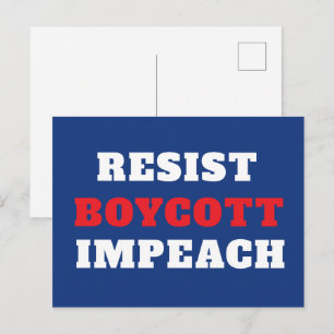 Verzet Jezelf Boycot Impeach Briefkaart