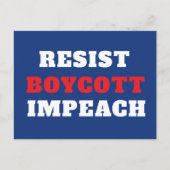Verzet Jezelf Boycot Impeach Briefkaart (Voorkant)