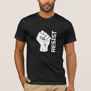 Verzet met vuist - in wit 0002 t-shirt