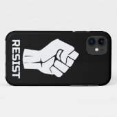 Verzet met vuist - in wit Case-Mate iPhone case (Achterkant (horizontaal))