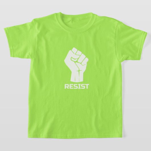 Verzet met vuist - in wit T-shirt (Laagn)