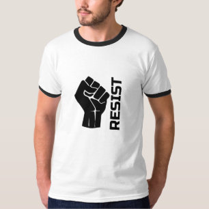 Verzet met vuist - in zwart 0002 t-shirt