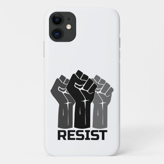 Verzet met vuist - in zwart 0003 Case-Mate iPhone case (Achterkant)