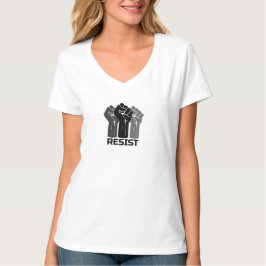 Verzet met vuist - in zwart 0003 t-shirt