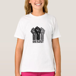 Verzet met vuist - in zwart 0003 t-shirt