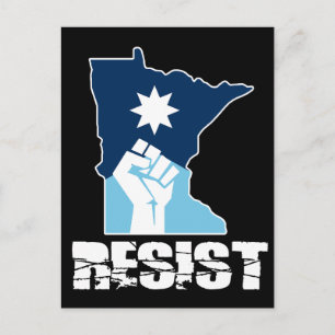 Verzet Minnesota Opgeheven Vuist Briefkaart