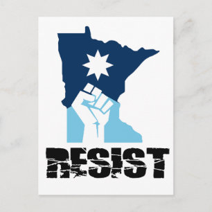 Verzet Minnesota Opgeheven Vuist Briefkaart