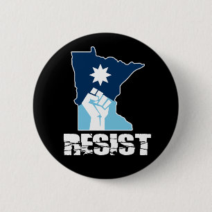 Verzet Minnesota Opgeheven Vuist Ronde Button 5,7 Cm